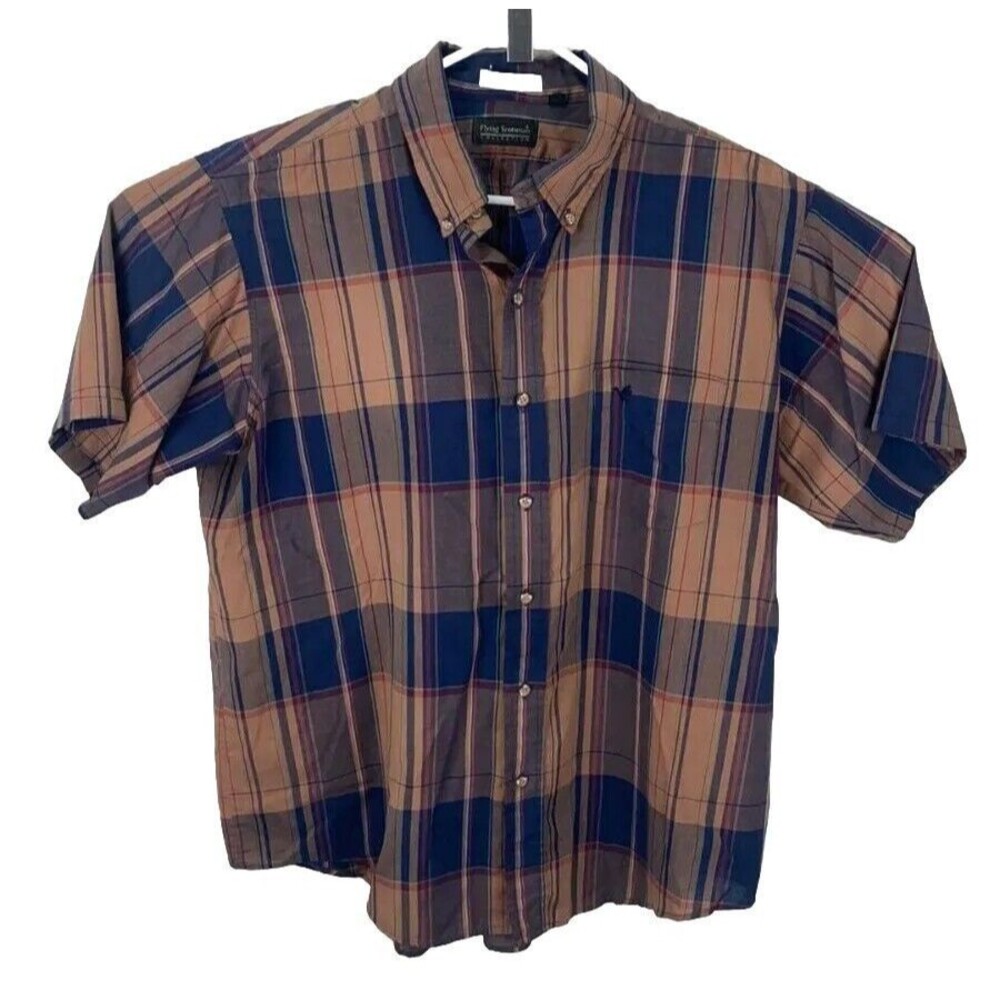 Flying Scotsman Plaid Shirt  Men's Size XL MADE IN USA  Vintage